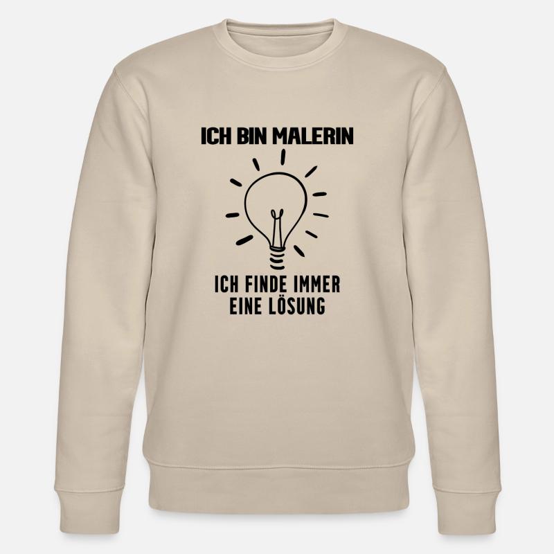 Malerin Beruf Ausbildung - Stanley/Stella Unisex Bio-Sweatshirt CHANGER  - Beige