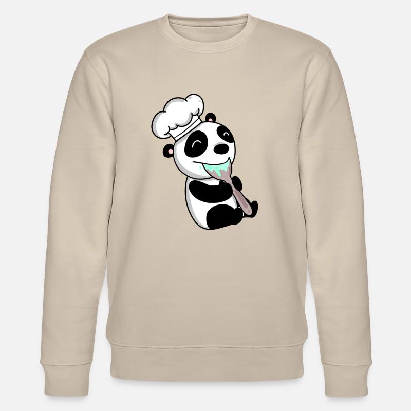 Panda Chef Mignon - Sweat bio CHANGER Stanley/Stella Unisexe - beige