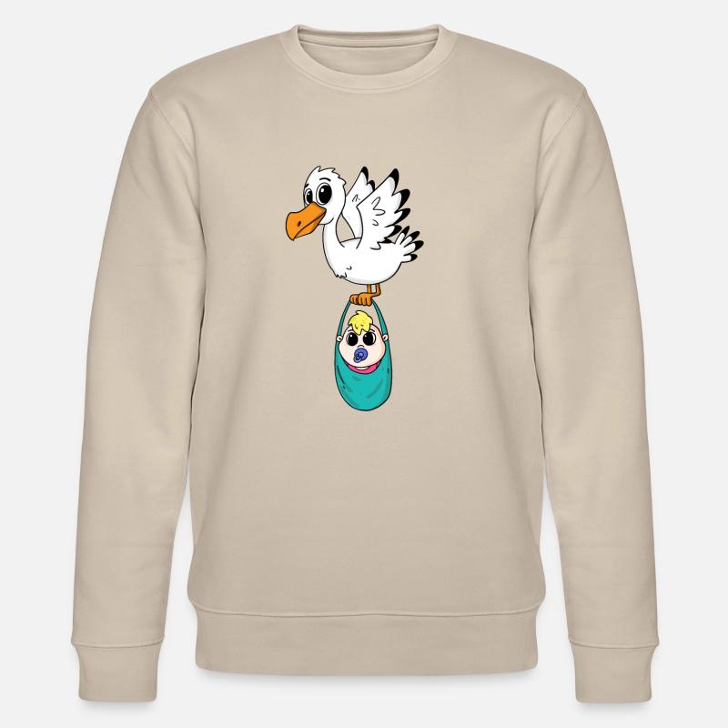 Oiseau avec grossesse de bébé - Sweat bio CHANGER Stanley/Stella Unisexe - beige