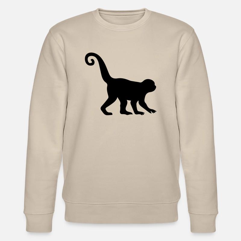 Monkey Silhouette - Stanley/Stella CHANGER Unisex Organic Sweatshirt - beige