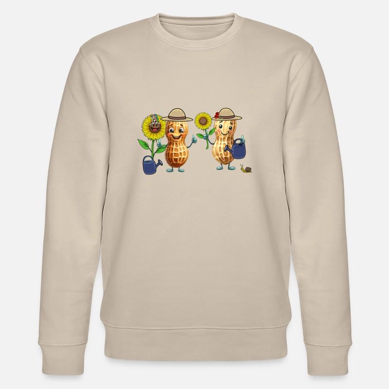 Erdnuss Gärtner Gartenarbeit Blumen Erdnüsse - Stanley/Stella Unisex Bio-Sweatshirt CHANGER  - Beige
