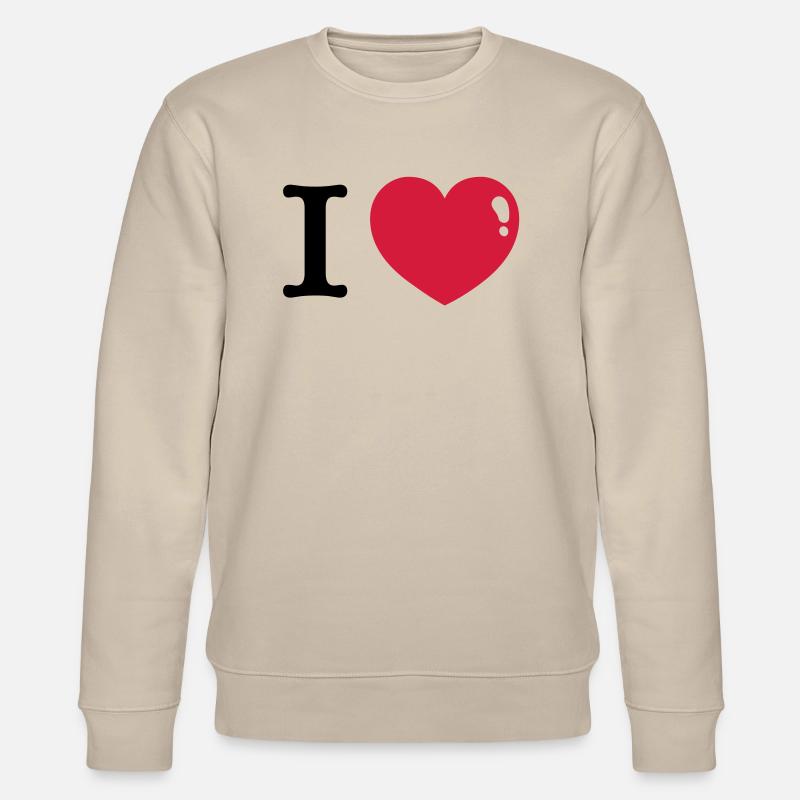 I love - ich liebe - Stanley/Stella Unisex Bio-Sweatshirt CHANGER  - Beige