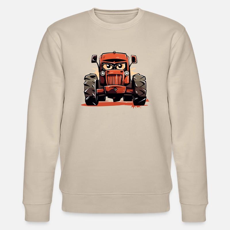Wütender Traktor Nr. 2 - Stanley/Stella Unisex Bio-Sweatshirt CHANGER  - Beige