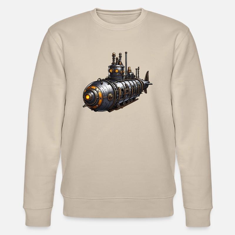 Steampunk-U-Boot - Stanley/Stella Unisex Bio-Sweatshirt CHANGER  - Beige