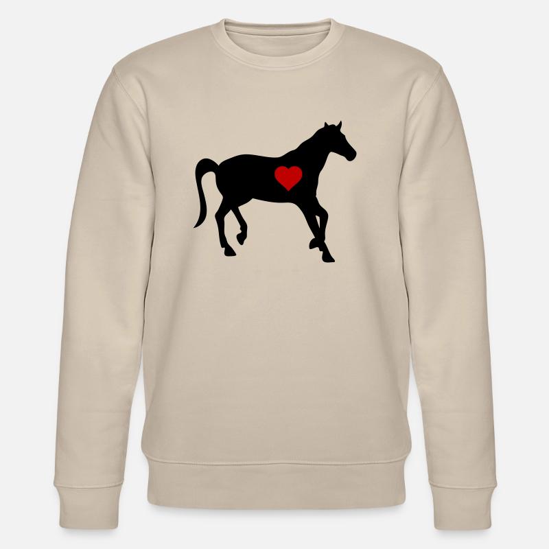 Cheval Amour Coeur 2 - Sweat bio CHANGER Stanley/Stella Unisexe - beige