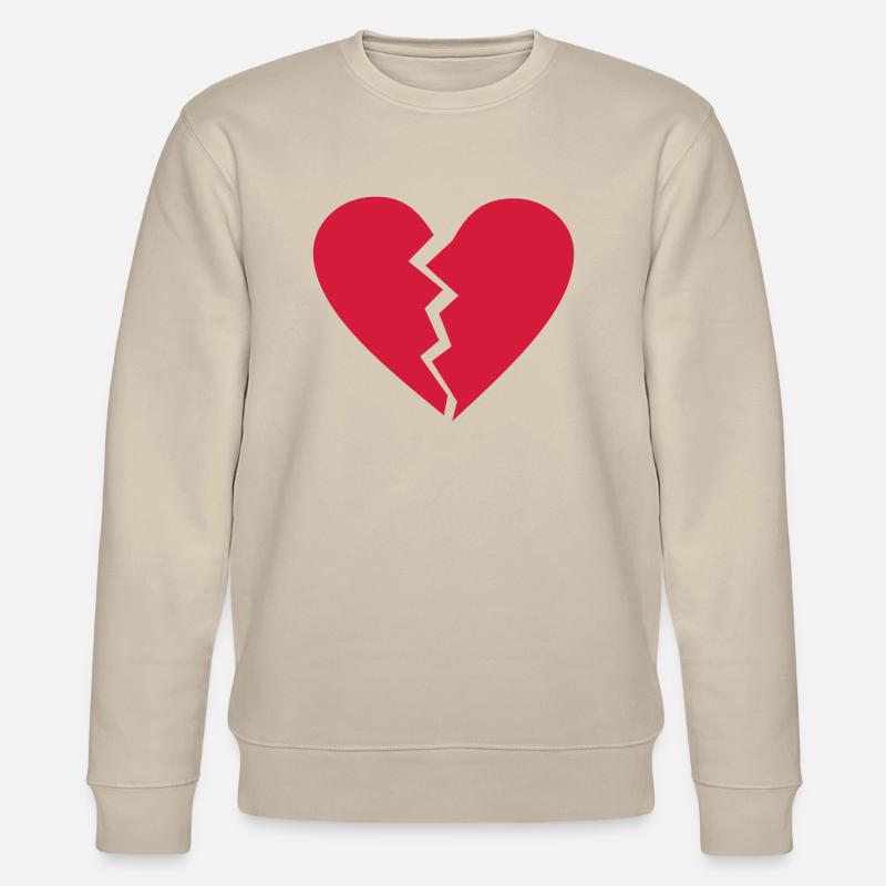 Gebrochenes Herz - Stanley/Stella Unisex Bio-Sweatshirt CHANGER  - Beige