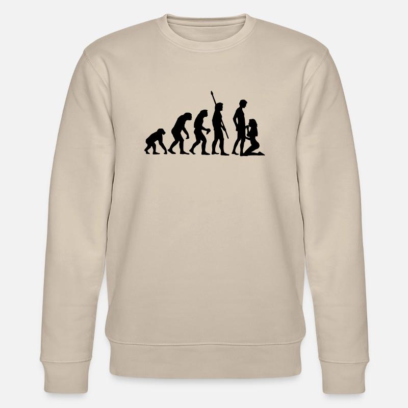 evolution_sucks_a_1c - Stanley/Stella CHANGER Unisex Organic Sweatshirt - beige