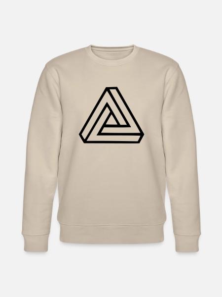 Triangle Visual Illusion - Stanley/Stella CHANGER Unisex Organic Sweatshirt - beige