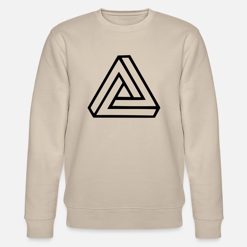 Triangle Visual Illusion - Stanley/Stella CHANGER Unisex Organic Sweatshirt - beige
