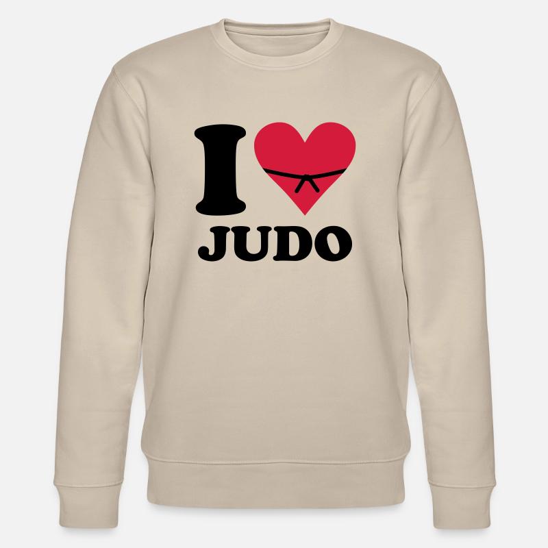 i love judo - Stanley/Stella Unisex Bio-Sweatshirt CHANGER  - Beige