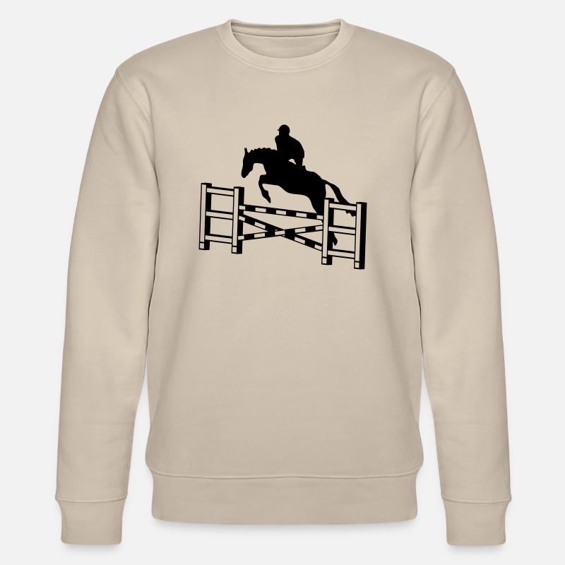 sauter de cheval obstacle_c1 - Sweat bio CHANGER Stanley/Stella Unisexe - beige
