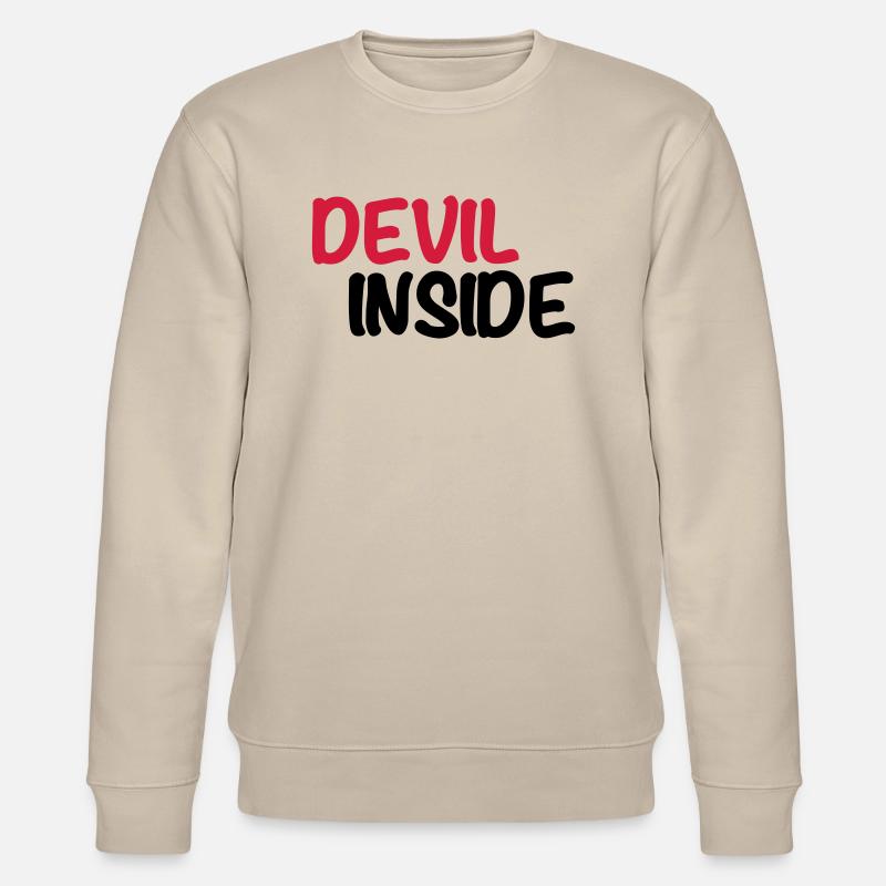 Devil inside - Stanley/Stella Unisex Bio-Sweatshirt CHANGER  - Beige