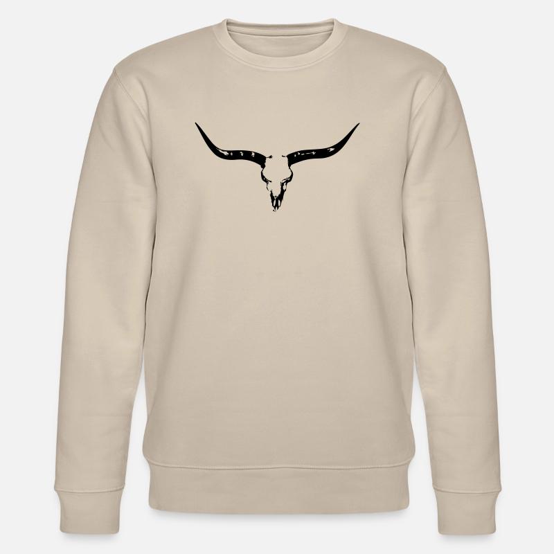 Buffalo Skull - Stanley/Stella Unisex Bio-Sweatshirt CHANGER  - Beige