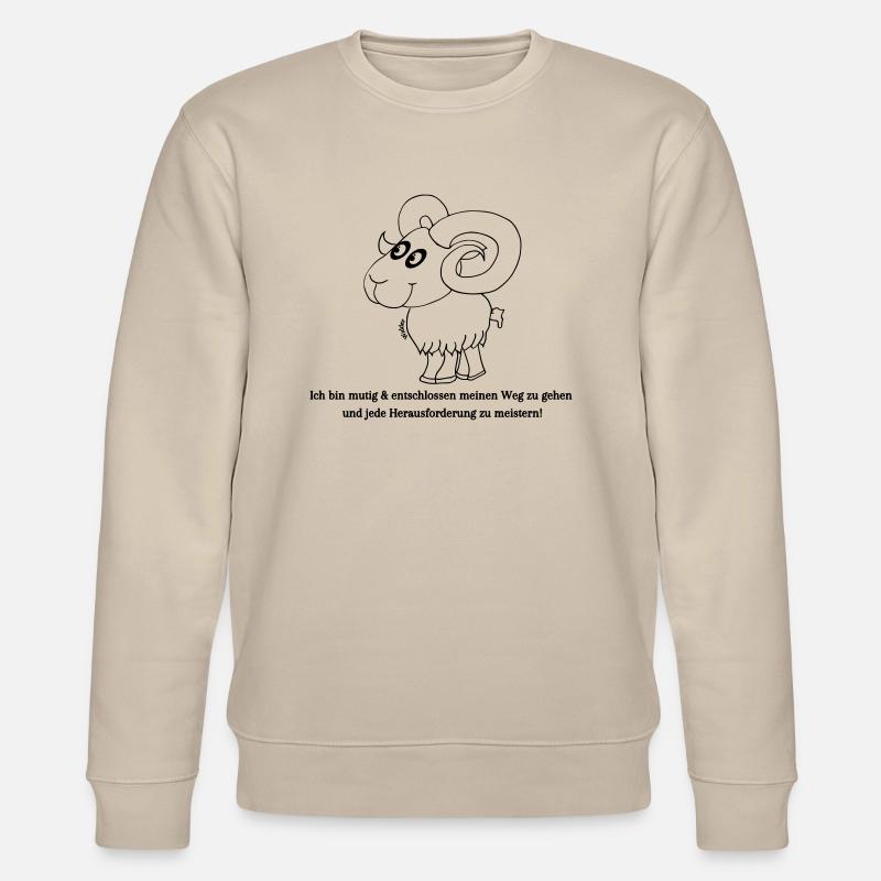Sternzeichen Widder - Stanley/Stella Unisex Bio-Sweatshirt CHANGER  - Beige