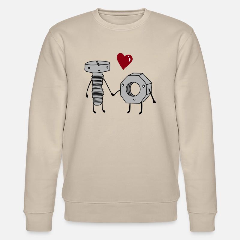 Schraube und Mutter in love - Stanley/Stella Unisex Bio-Sweatshirt CHANGER  - Beige