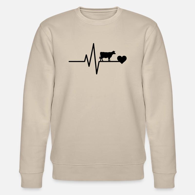 t Kuhbauer Herzschlag - Stanley/Stella Unisex Bio-Sweatshirt CHANGER - Beige