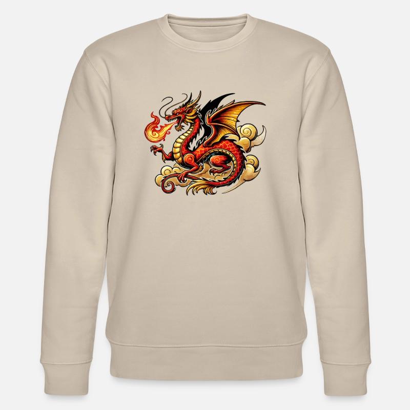china drache - Stanley/Stella Unisex Bio-Sweatshirt CHANGER  - Beige
