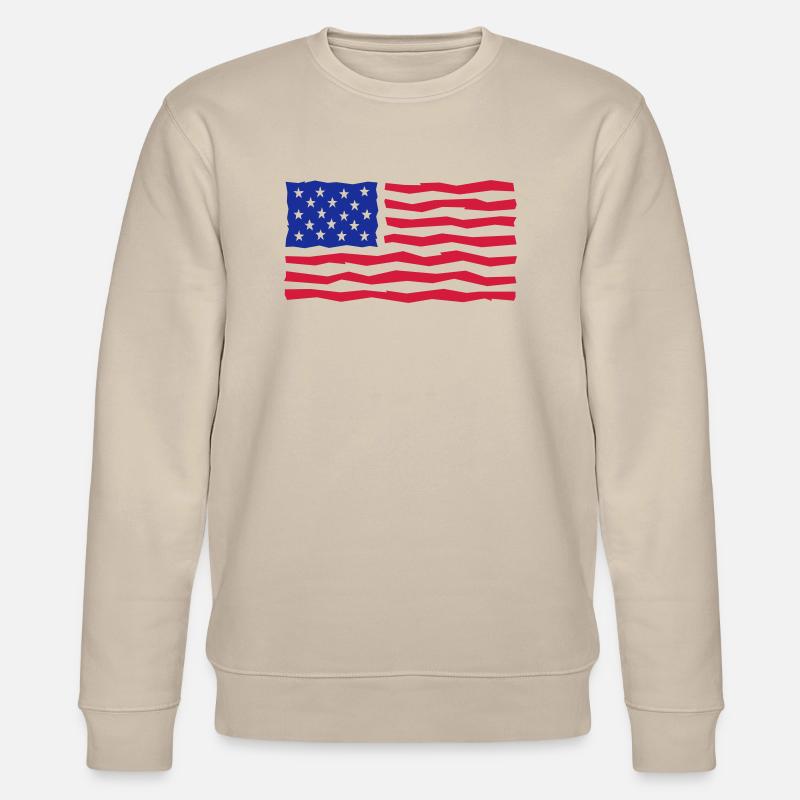 Stars And Stripes / Flag / Drapeau - Sweat bio CHANGER Stanley/Stella Unisexe - beige