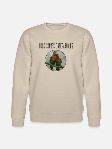 inséparables amour love - Sweat bio CHANGER Stanley/Stella Unisexe - beige