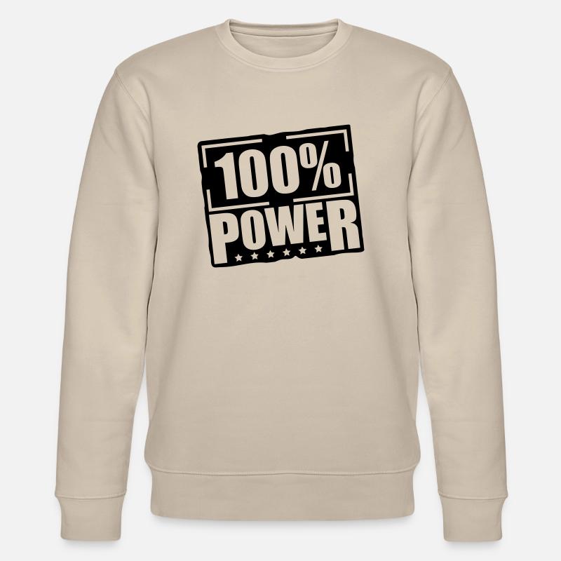 100_p_power_bi1 - Stanley/Stella Unisex Bio-Sweatshirt CHANGER  - Beige