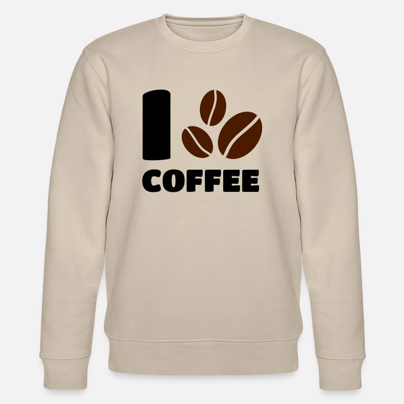 I love Coffee - Stanley/Stella Unisex Bio-Sweatshirt CHANGER  - Beige