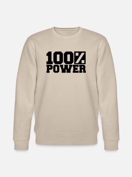 Logo 100 % de puissance - Sweat bio CHANGER Stanley/Stella Unisexe - beige