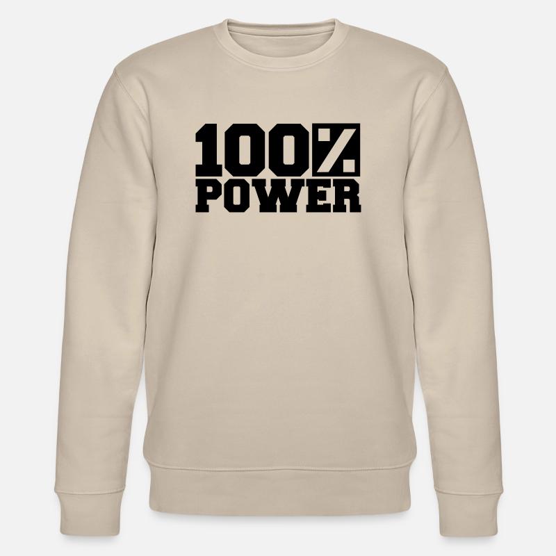 Logo 100 % de puissance - Sweat bio CHANGER Stanley/Stella Unisexe - beige
