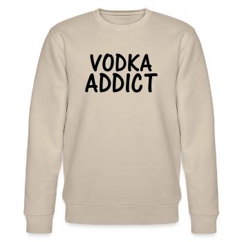 vodka addict - Stanley/Stella CHANGER Unisex Organic Sweatshirt - beige - Front - Nik (191cm) & Marisol (170cm)
