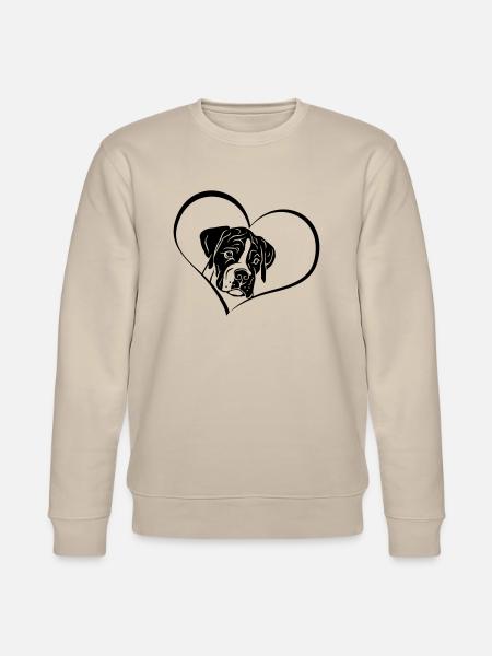 Chiot boxer dans le cœur - Sweat bio CHANGER Stanley/Stella Unisexe - beige