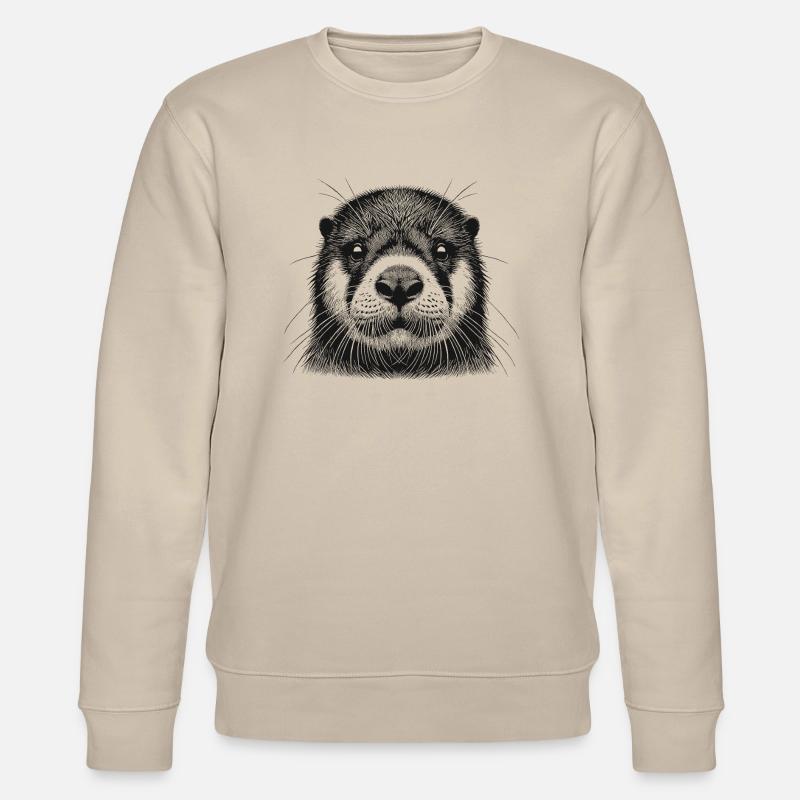 Loutre de rivière eurasienne - Sweat bio CHANGER Stanley/Stella Unisexe - beige