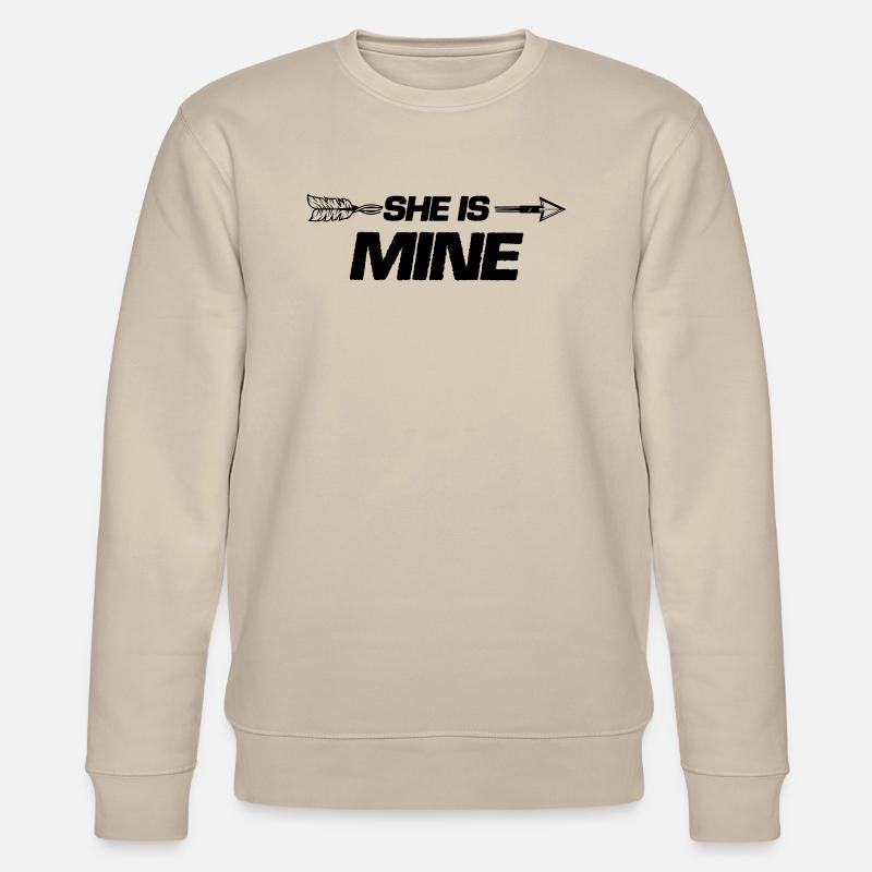 she is mine - Stanley/Stella Unisex Bio-Sweatshirt CHANGER  - Beige