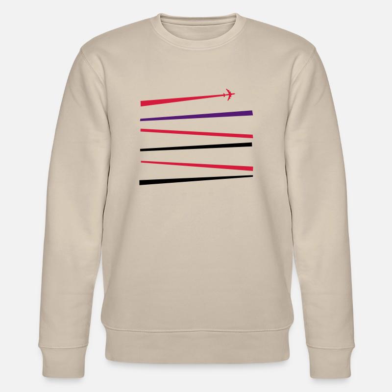 airplane - Stanley/Stella Unisex Bio-Sweatshirt CHANGER  - Beige