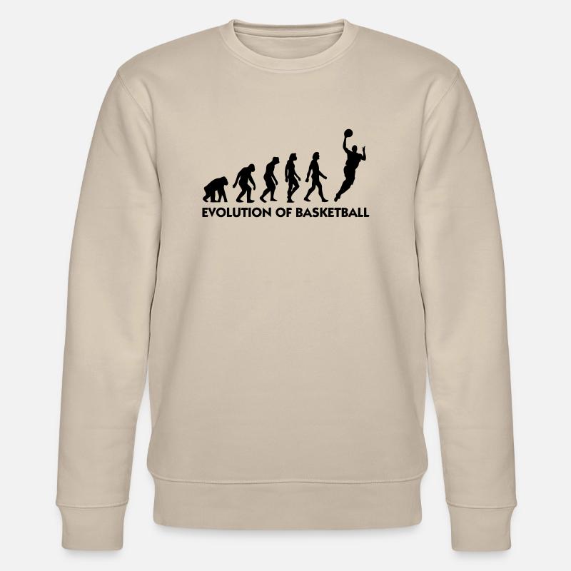 Die Evolution von Basketball - Stanley/Stella Unisex Bio-Sweatshirt CHANGER  - Beige