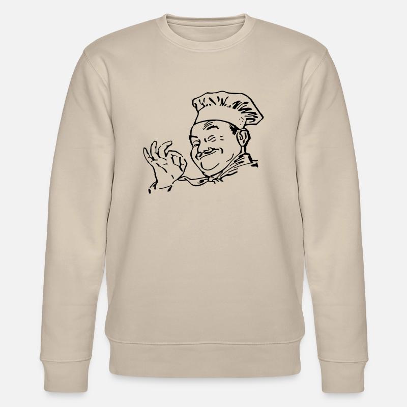 Koch Chefkoch Geschenkidee Geschenk - Stanley/Stella Unisex Bio-Sweatshirt CHANGER  - Beige
