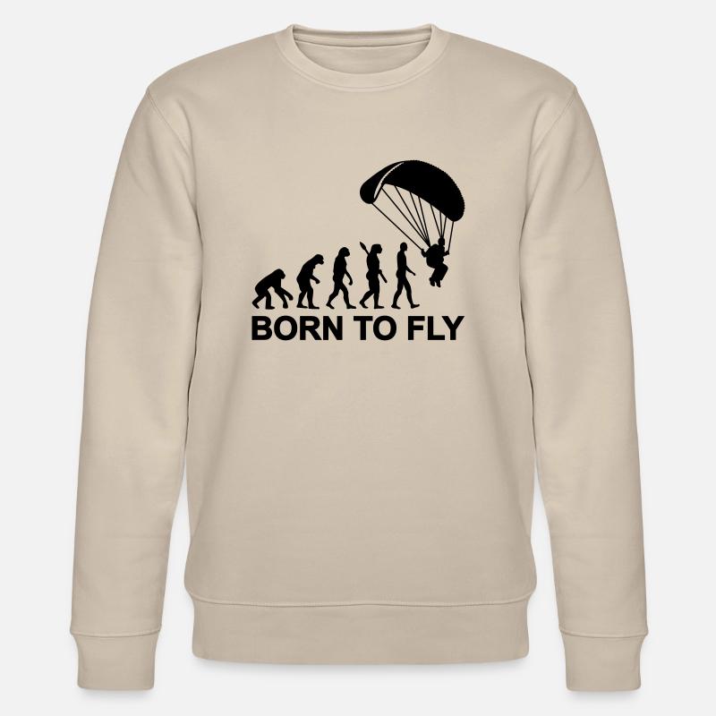 Evolution Fallschirmspringen - Stanley/Stella Unisex Bio-Sweatshirt CHANGER  - Beige