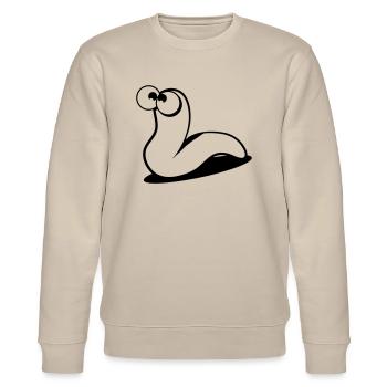 Wurm witzig süss - Stanley/Stella Unisex Bio-Sweatshirt CHANGER  - Beige - Vorne - Nik (191cm) & Marisol (170cm)
