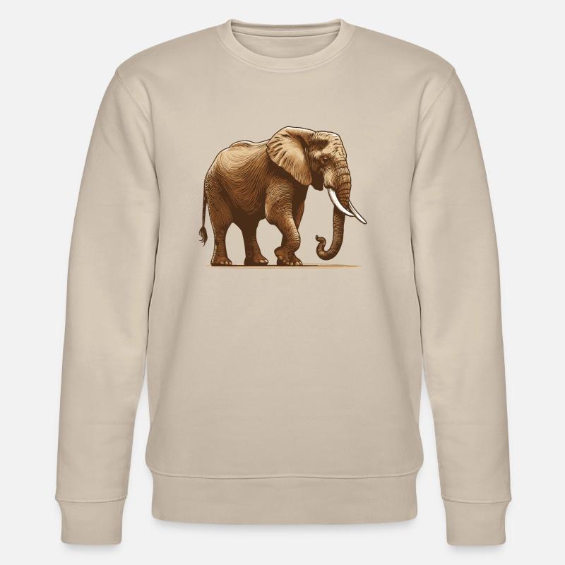 Elefant - Stanley/Stella Unisex Bio-Sweatshirt CHANGER  - Beige