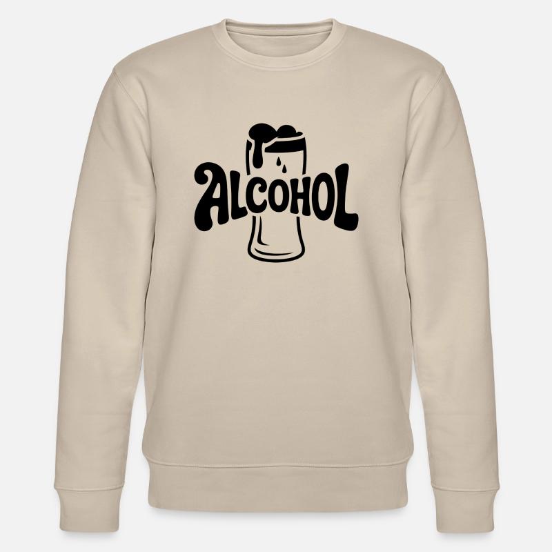 Alkohol - Cool Drinking Logo - Stanley/Stella Unisex Bio-Sweatshirt CHANGER  - Beige
