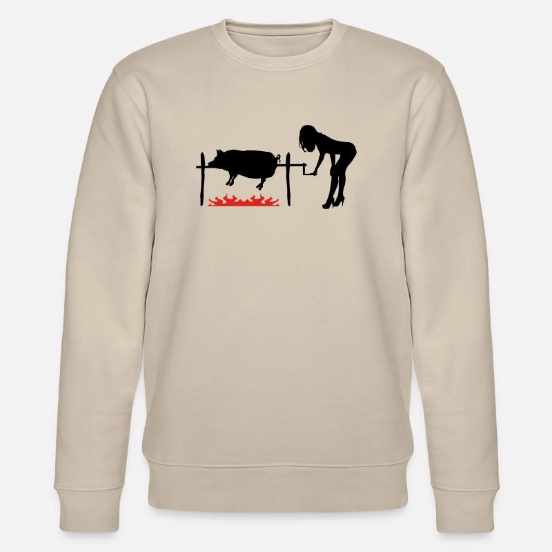 Grillschwein - Stanley/Stella Unisex Bio-Sweatshirt CHANGER  - Beige