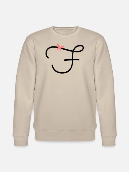 Buchstabe F Schmetterlingsbuchstabe - Stanley/Stella Unisex Bio-Sweatshirt CHANGER - Beige