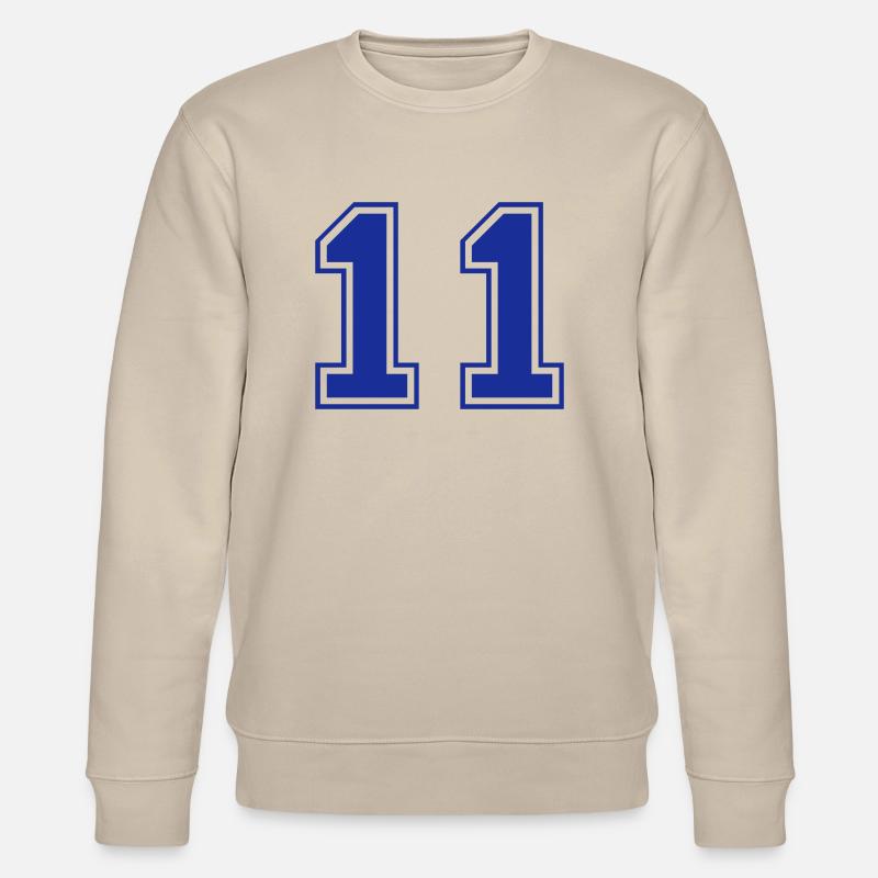 11 - Nummer - Zahl - Stanley/Stella Unisex Bio-Sweatshirt CHANGER  - Beige