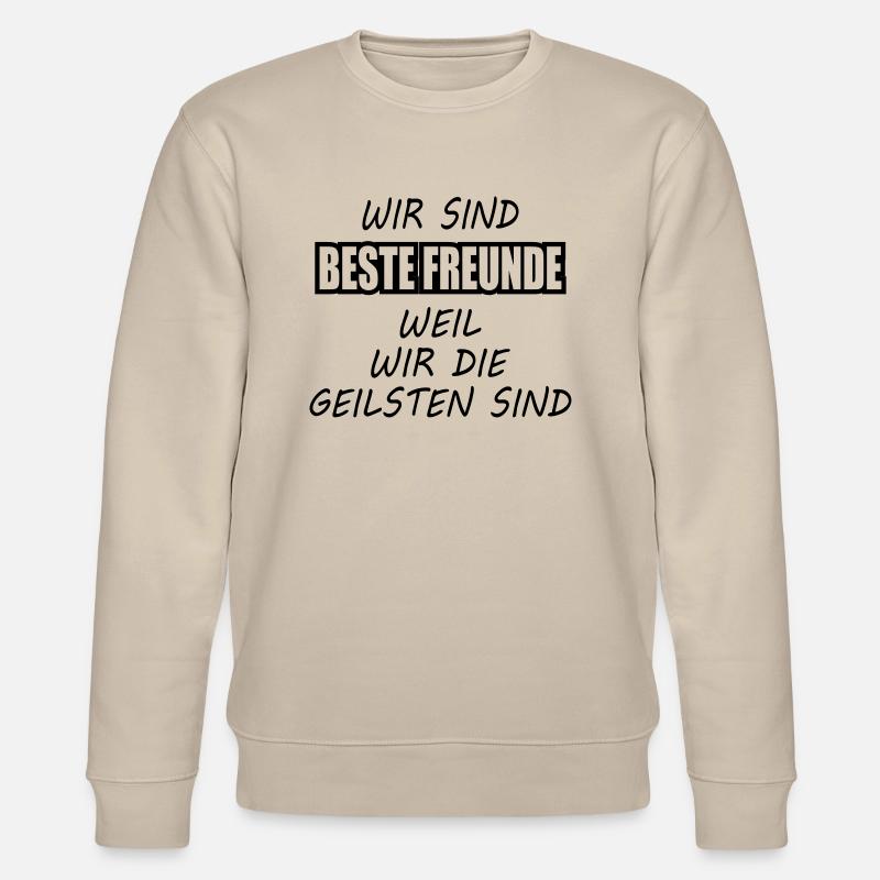 Beste Freunde - Stanley/Stella Unisex Bio-Sweatshirt CHANGER  - Beige