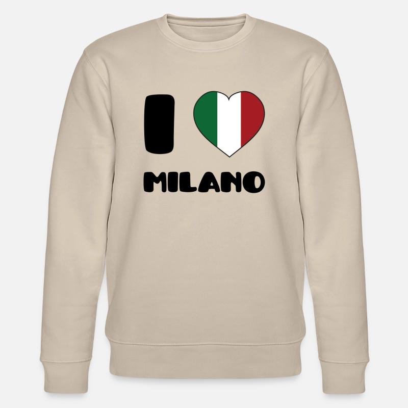 I Love Milano - Stanley/Stella Unisex Bio-Sweatshirt CHANGER  - Beige