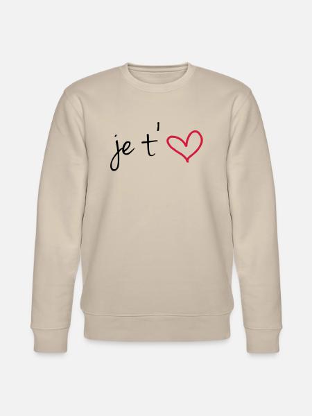 Je t'aime - Stanley/Stella CHANGER Unisex Organic Sweatshirt - beige