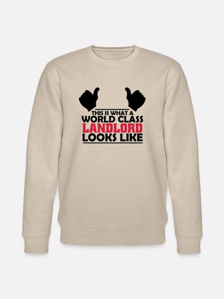 world class landlord - Stanley/Stella CHANGER Unisex Organic Sweatshirt - beige