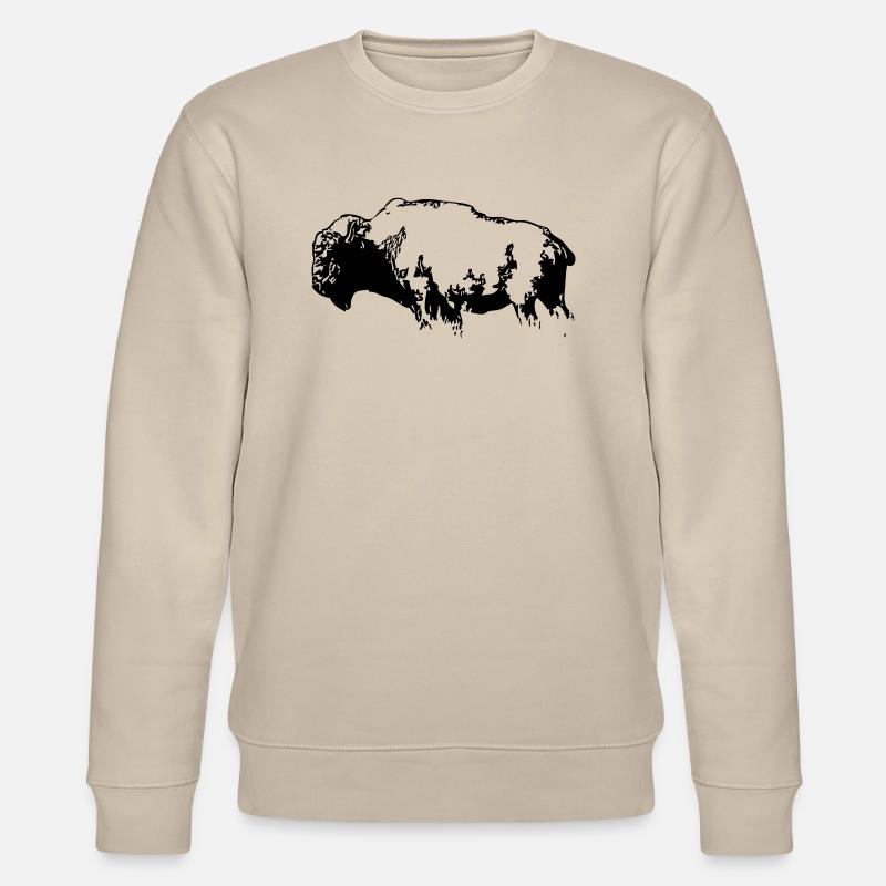 Bison - Büffel - Buffalo - Stanley/Stella Unisex Bio-Sweatshirt CHANGER  - Beige