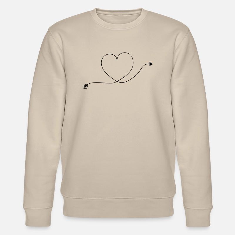 heart_arrow_2 - Stanley/Stella Unisex Bio-Sweatshirt CHANGER  - Beige