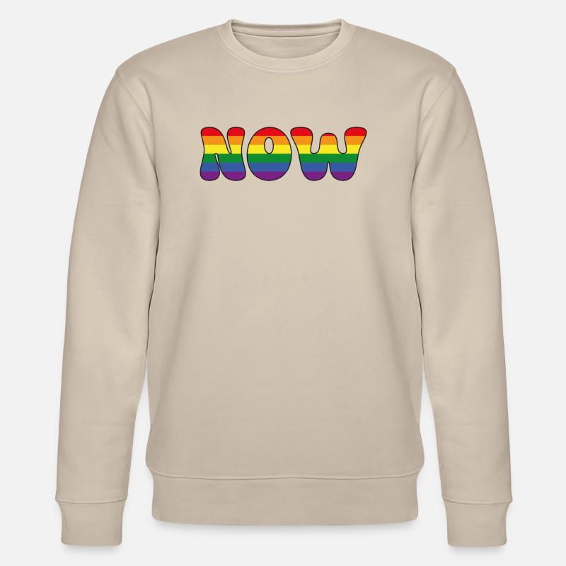 Rainbow NOW - Stanley/Stella Unisex Bio-Sweatshirt CHANGER  - Beige