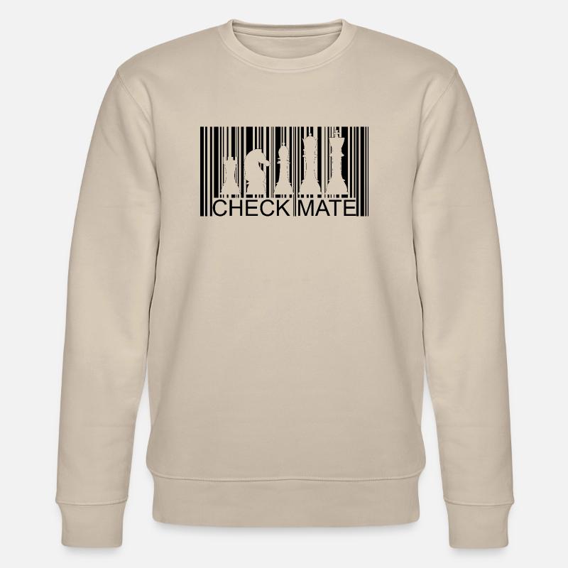 Barcode Schach Figuren - Stanley/Stella Unisex Bio-Sweatshirt CHANGER  - Beige