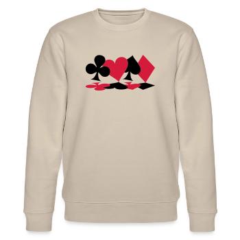 Karten - Stanley/Stella Unisex Bio-Sweatshirt CHANGER  - Beige - Vorne - Nik (191cm) & Marisol (170cm)